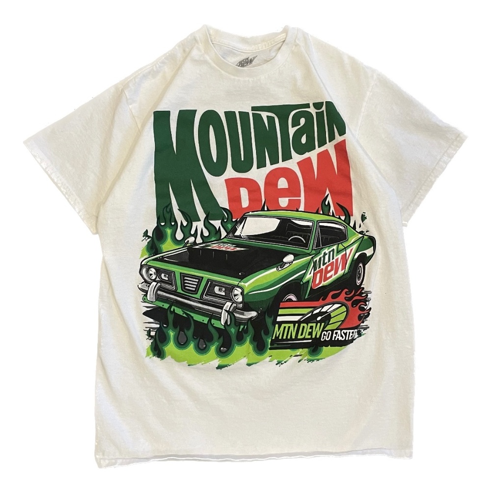 Mountain Dew Graphic Car Racing T-Shirt